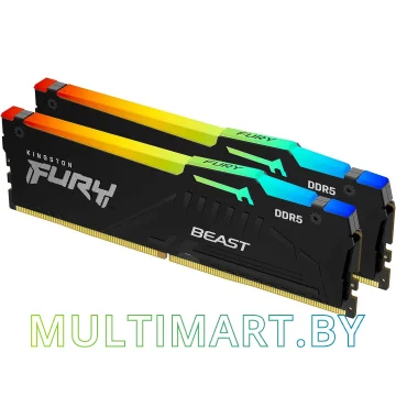 Оперативная память Kingston FURY Beast RGB 2x32GB DDR5 PC5-44800 (KF556C40BBAK2-64) картинка 2